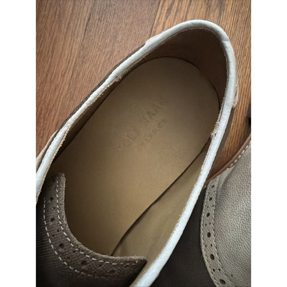 Cole Haan Men's Great Jones Saddle II Oxfords Shoes Greige 12 Tan